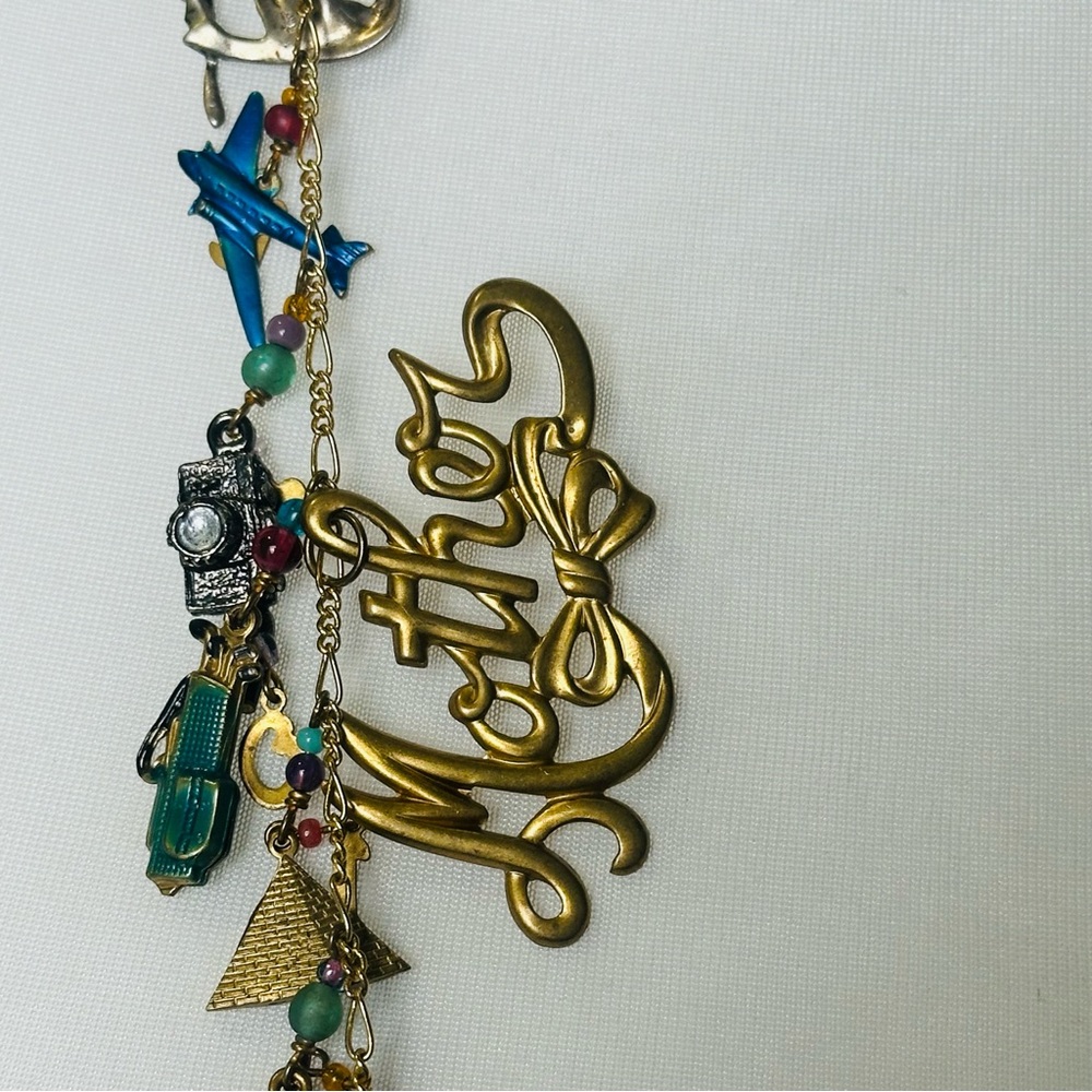 Lucy Isaac Vitage  Multi-Color Charm Necklace - Picture 2 of 6